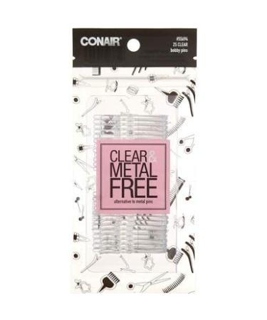 Conair Clear Bobby Pins - Metal-Free Hair Pins 25 Ct - Buy Online on GoSupps.com