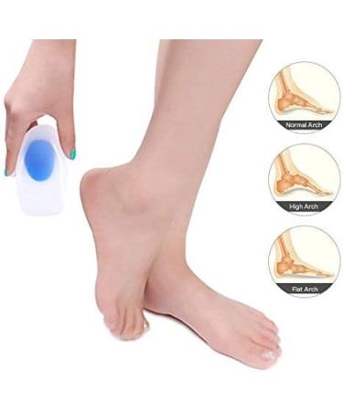 Super Soft Heel Pillow Gel Inserts - Orthotic Cushion for Plantar Fasciitis Relief (EU Size 39-44) - 2 Pairs of Heel Support - Buy Online on GoSupps.com