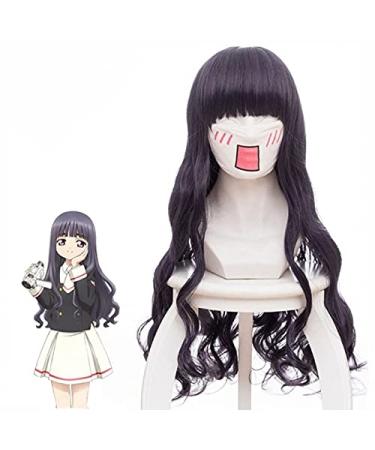 Wig for Card Captor Sakura Clear Card Daidouji Tomoyo 70Cm Long Curly Wavy Cosplay Wig For Women Anime Costume Party Purple