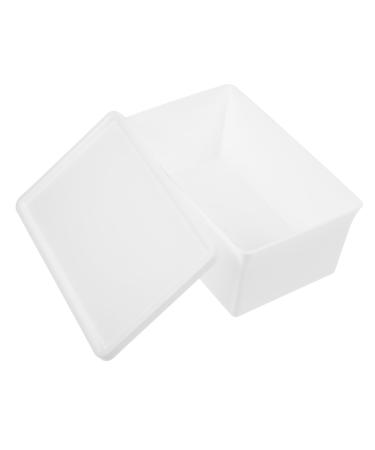 Outanaya Box Sheet Laundry Storage Box Laundry Beads Large Capacity Bucket Laundry Powders Holder 16.8X11X7.5CM White