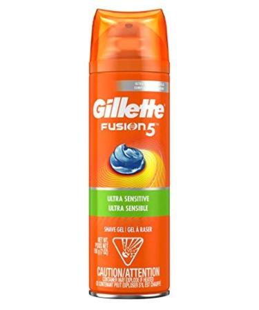Gillette Fusion Shave Gel Ultra Sensitive 7 Ounce (207ml) (3 Pack)