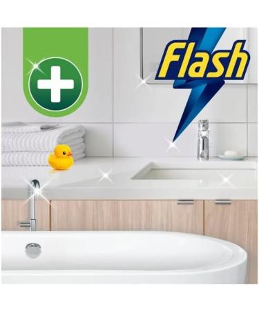 Flash Sparkling Home Spray Wipe Done 800ml Antibacterial Multi-Surface Cleaner Apple Blossom Scent 2 Pack + 2 x Cleaning Cloth + Organza Small Bag - Buy Online on GoSupps.com