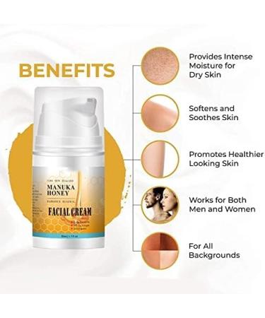 Honey Cream Face & Eye Cr me for Dark Circles and Puffiness Face Moisturizer and Body Lotion w/Hydrating Honey Beeswax for Extremely Dry Skin For Dry and Itchy Skin Rosacea & Eczema Prone Skin50ml - Buy Online on GoSupps.com
