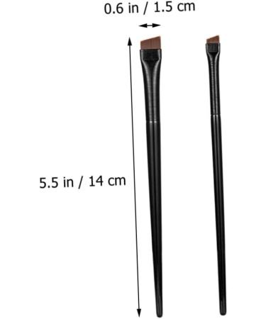 Baluue 3 Sets Eyeliner Brush Makeup Brush Ear Multi Function Eyebrow Brush Black Wood - Buy Online on GoSupps.com