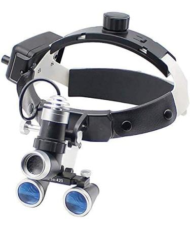 Magnifier with Light Magnifier Medical Dental Surgical Loupes Optical Glass Loupe Goggles with LED Headlight for Brain Cardiac Surgery