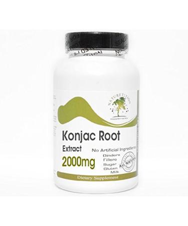 Konjac Root Extract 2000mg 180 Capsules - No Additives Naturetition Supplements