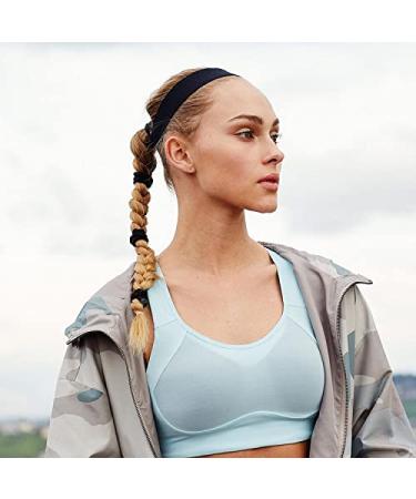 Royal Black Braided Hair Ties - 8 Pcs Ponytail Holders and Men's Bracelets - Buy Online on GoSupps.com