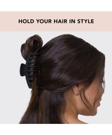 Oversized Black Claw Clip - Kitsch Recycled Plastic Hair Clip for Women | Large Claw Clip for Thick Hair | Jaw Clips for Girls - 1 Piece - Buy Online on GoSupps.com