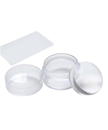 Tixiyu Clear Silicone Jelly Stamper - Nail Art Stamp Set with Lid & Schaber | Transparent Stamping Tools for Professionals - Buy Online on GoSupps.com