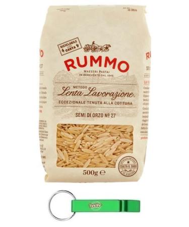Rummo Rummo Pasta Semi di Orzo No. 27 Pack of 16 Italian pasta made from durum wheat semolina 500g + 1 330ml can of peach iced tea for yoga