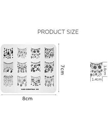 Christmas Theme Nail Art Stamping Plate - Alexnailart CH006 - Buy Online on GoSupps.com