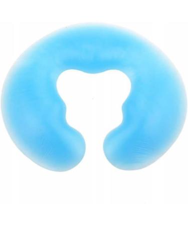 Silicone Face Massage Pillow - U-Shaped Spa Gel Pad for Relaxation | Blue - Buy Online on GoSupps.com