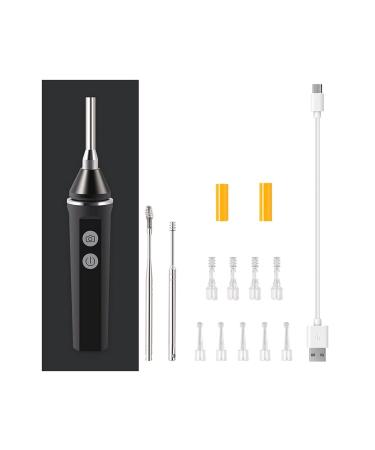 Marycan Ear Wax Removal Endoscope 3.9mm WiFi Ear Wax Removal Endoscope 5MP 1920P FHD Ear Scope Camera with 6 LED Lights Portable Visual Ear Wax Cleaner Tool for Adults Kids & Pets (Color : Black