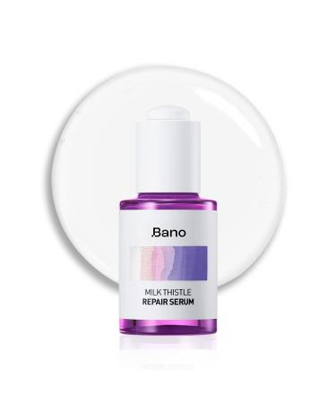 BANO Milk Thistle Repair Serum - Skin Barrier Repair Essence | Calming & Hydrating Face Serum with Centella for Sensitive Skin | Fast-Absorbing | Korean Skin Care | Fragrance Free | 1.01 fl oz