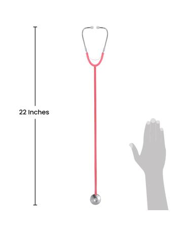 Dixie EMS Single Head Lightweight Stethoscope - Latex Free for Doctors, Nurses, Students - Medical and Home Use - Pink - Buy Online on GoSupps.com