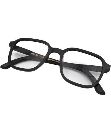 Shop Stylish London Mole Glasses | Hollywood Square Reading Glasses | Unisex Cool Readers with Matt-Black Spring Hinges 2.5x - Buy Online on GoSupps.com