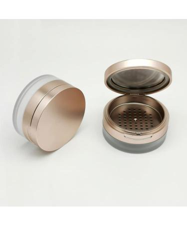 AKOAK Rose Gold Plastic Powder Cartridge - 8g Container for DIY Loose Powder - Reusable Travel Makeup Jar with Sieve - Buy Online on GoSupps.com