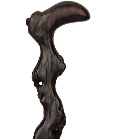 Wooden Cane Solid Walking Stick Wooden Cane Crutches with Mahogany Ebony Wood Carving Overall Crutches Hand Carved Faucet Cane Walking Cane for Elderly Seniors Journey - Buy Online on GoSupps.com