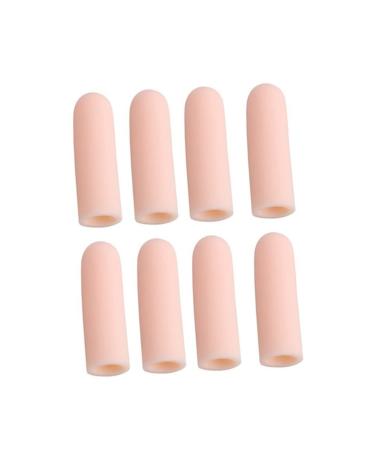 Silicone Finger Protectors 8 Pcs Thumb Protector Thumb Sleeve Finger Covers Toe Corn Covers Beige Pain Set Toe Cap Protective Case Invisible Gel C01 Finger Cots Gel Finger Cots