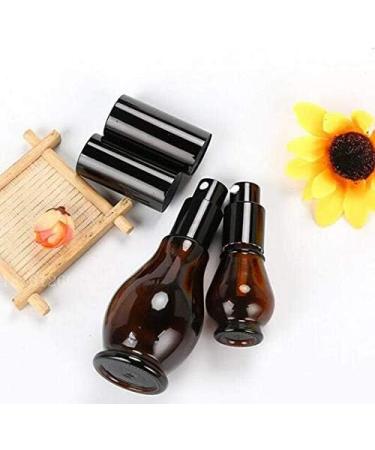 Vasana Amber Glass Spray Bottles - 50ml Fine Mist with Anti-Dust Cap | Ideal for Cosmetics Aromatherapy Essential Oils | Set of 3 - Buy Online on GoSupps.com