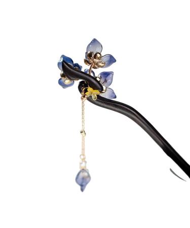 Chinese Flower Hair Chopstick with Tassel | Wooden Hair Stick & Pin Set - Buy Online on GoSupps.com