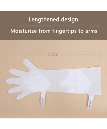 Extra Long Moisturizing Hand Mask Spa Gloves - Whitening & Nourishing 55cm - Vitamin E, Aloe Vera, Shea Butter - Exfoliating for Sensitive/Dry Skin - Buy Online on GoSupps.com