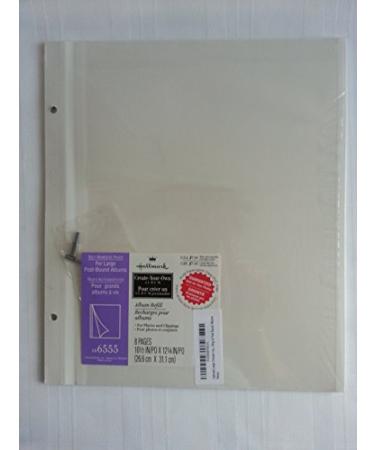 Hallmark Large Choose-Your-Own Album AR6555 Self-Adhesive Refill Pages For  Large 2-Ring or Post Bound Albums