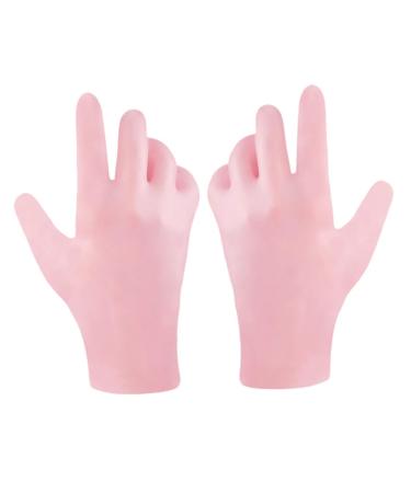 Housoutil 1 Pair Whitening Moisturizing Gloves Holly Headband Heel Moisturizing Gloves White Gloves Men Moisturizing Gloves for Women Dry Skin Gloves Sebs Sun Protection Pink