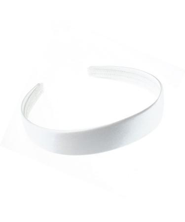 Alice headband by Pritties Accessories white 2 cm wide covered with satin