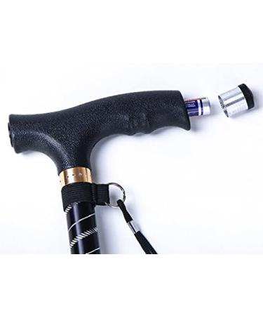 Aluminum Alloy Crutch - Men Ms Four Feet Walking Stick -Elderly Four Corners Crutch -Adjustable Telescopic Cane Mobile Aid with Light Black powerfully - Buy Online on GoSupps.com