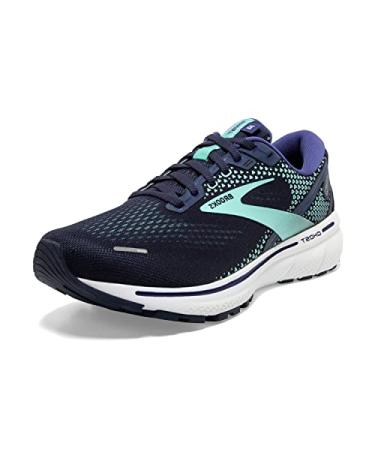 Brooks Women's Ghost 14 Neutral Running Shoe 8 Peacoat/Yucca/Navy