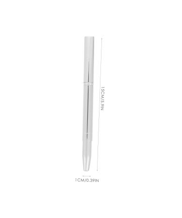 MERRYHAPY Double Ended Lipstick Brush - Professional Makeup Tool for Lip Eyeshadow & Concealer | Best Lip Makeup Applicator - Silver - Buy Online on GoSupps.com