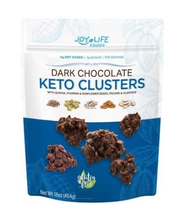 Dark Chocolate Keto Clusters 1 Pound (Pack of 1)