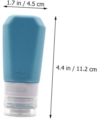 Beatifufu Travel Toiletries 1 Set Silica Gel Bottle Storage Cosmetic Bottle Travel Squeeze Bottle - Buy Online on GoSupps.com