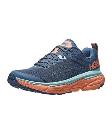 HOKA ONE ONE Womens Challenger ATR 6 Textile Synthetic Trainers 8.5 Real Teal Cantaloupe