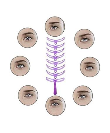 Reusable Eyebrow Stencils Set | 8 Elegant Shapes for Perfect Brows | Makeup Tools with Holder for Flawless Application - Buy Online on GoSupps.com
