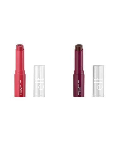 e.l.f. Hydrating Core Lip Shine Nourishing Lip Balm Sheer Color Tinted Moisturizer Lovely & Ecstatic Shades 0.09 Oz Each