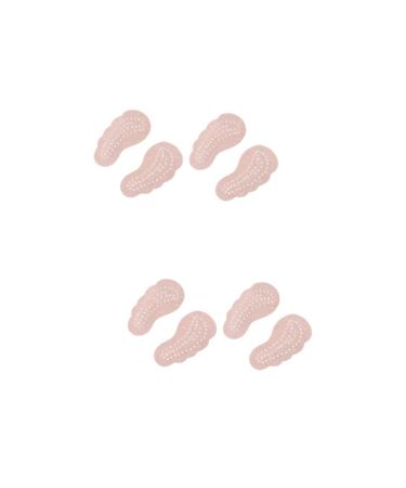 Healvian 4 Pairs Forefoot Pad Leather Foot Pad Foot Orthotic Inserts Half Foot Insole Cork Heels High Heels Grips Forefoot Anti Slip Stickers Leather Half Pad Sandals Leather Insole