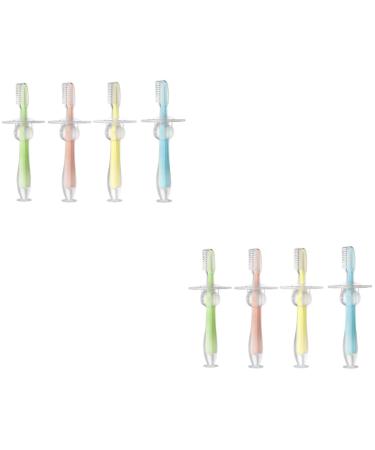 Ipetboom 8 STK toothbrush for toddlers baby toothbrush baby toothbrush made of silicone hand toothbrush toddler toothbrushes bristle toothbrush made of silicone clean toothbrush