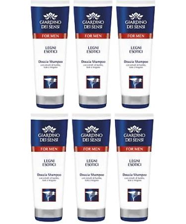 GIARDINO DEI SENSI GIARDINO DEI SENSI Men's Exotic Wood Shower Shampoo 250 ml Pack of 6