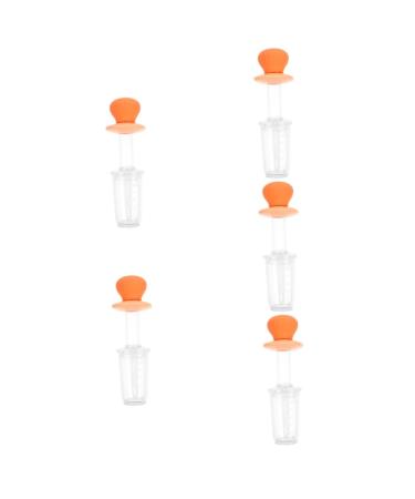 Toyvian 5st Baby Medicine Feeder Schnuller Spender Squeeze Feeder for Baby food Schnuller-Medikamentpender hakaa infant medicine medicine pacifier silicone feed juicer toddler 14x4.6x4.6cmx5pcs orangeex5stk