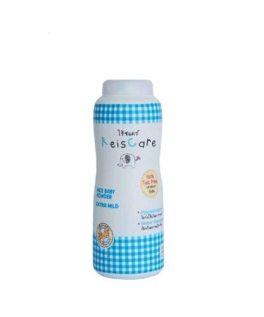 Reiscare Baby Powder Extra mild That is White and Smooth.100% Talc-Free & Made from Rice Making Baby's Skin Smooth and Soft to The Touch 4.58 Oz/Blue
