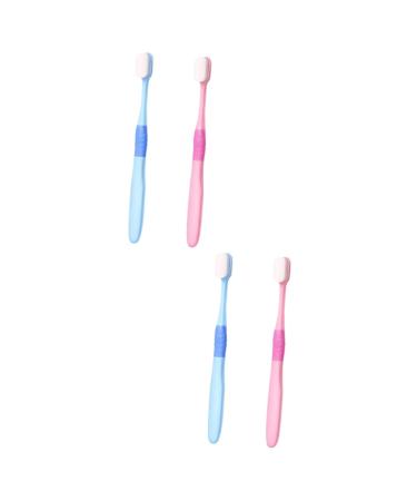 Minkissy 4 pieces of tools for oral care Ultraica toothbrush sensitive toothbrush gum care toothbrush toothbrushes with bristles after the birth cleaning brush