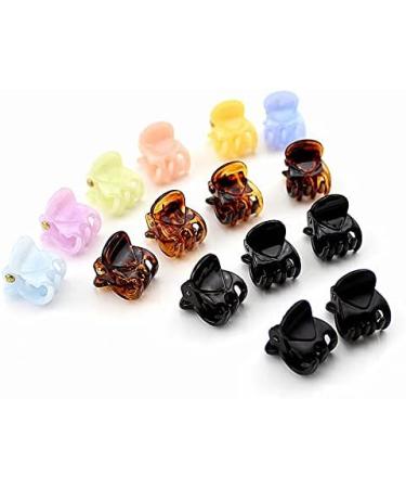 50PCS Mini Hair Claw Clips for Women Girls Small Hair Clips Little Claw Clips Tiny Acrylic Jaw Clips with Transparent Box Bow tie 50pcs/set Bow Tie - Buy Online on GoSupps.com