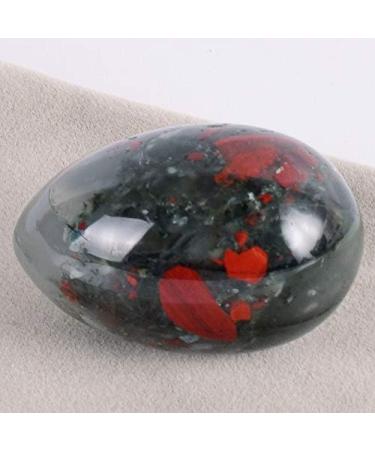 FANGO Yoni Egg - Natural Bloodstone Massage Egg with Wooden Base for Pelvic Floor Exercises - Buy Online on GoSupps.com