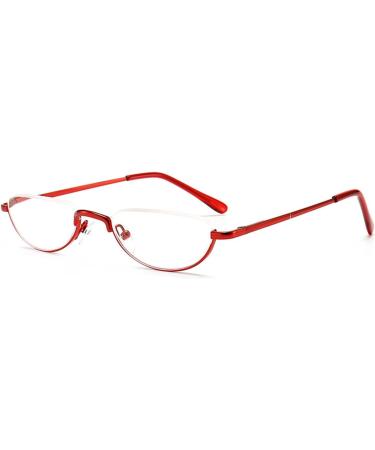 LILLIE Stylish Half-Moon Reading Glasses | Anti-Blue Light Computer Readers | 4.0x Black Half-Frame Metal Design - International Shipping Available - Buy Online on GoSupps.com