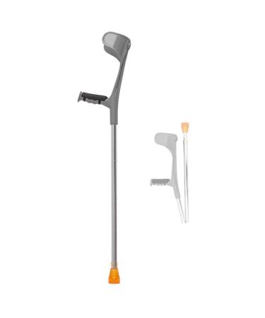 Folding Forearm Crutch for Adults Adjustable Aluminum Crutches for Walking Lightweight Travel Crutches (Color : Gray Size : 1 Pair) anniversary Lucky Star Selfless dedication Grey 1 Pair