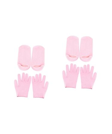 Beavorty 4 Pairs moisturizing spa gloves Beauty Cotton Gloves mittens kids lotion socks Mositurizing Mitten hydrating glove spa socks moisturizing gloves gel socks foot Cosmetic cotton Miss