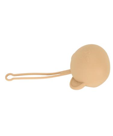 Pacifier Holder Case Dishwasher Safe Silicone Pacifier Container Cute Simple Practical Lightweight Portable for Stroller (BROWN)