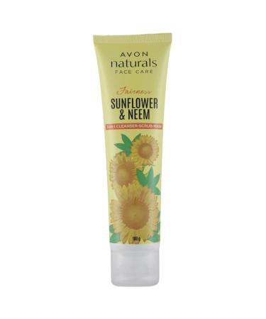 Buy Avon Naturals Sunflower & Neem 3-in-1 Cleanser Scrub Mask - 100gm | International Shipping Available - Buy Online on GoSupps.com